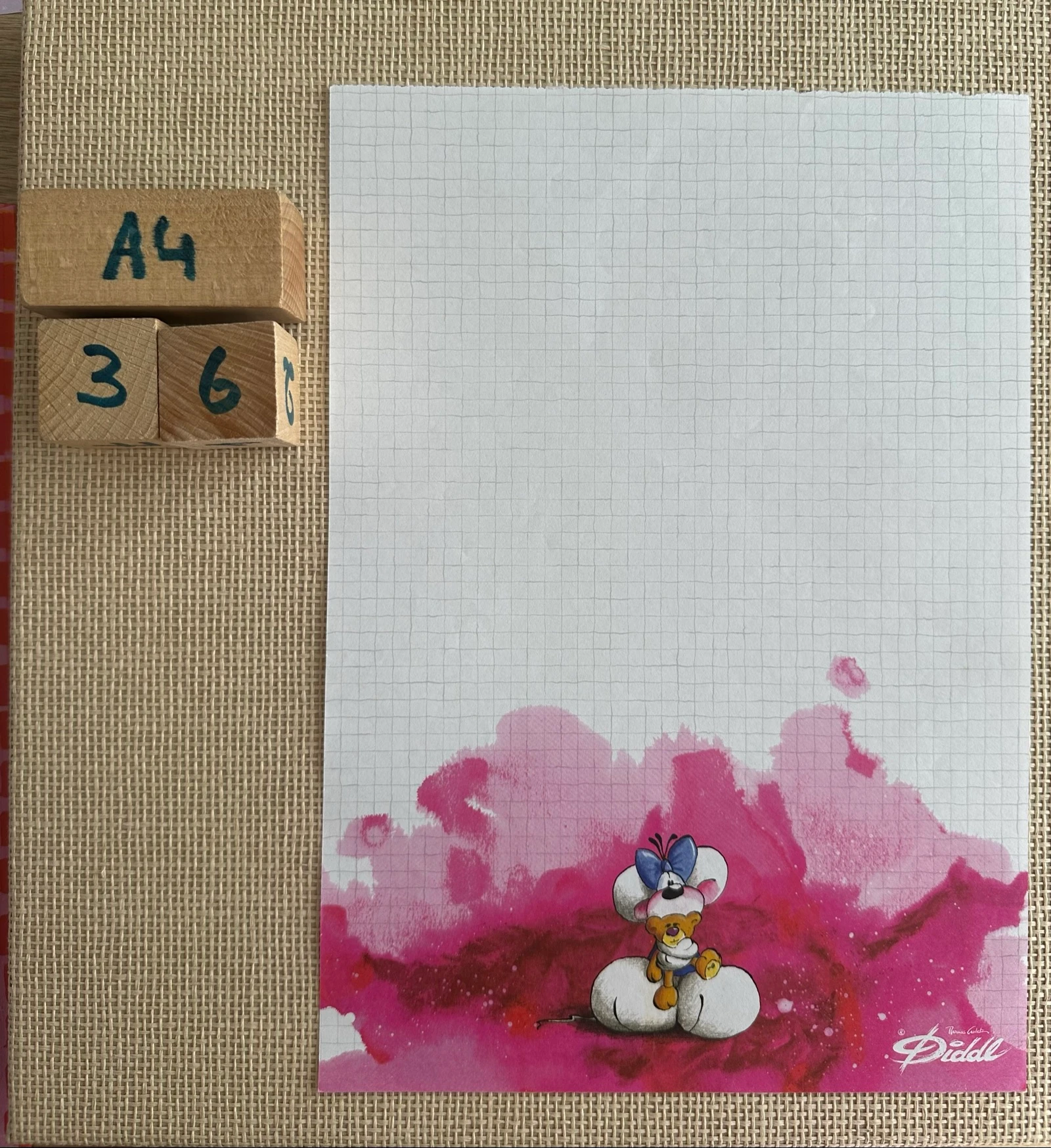 Diddl gekleurd briefpapier A4 nr.